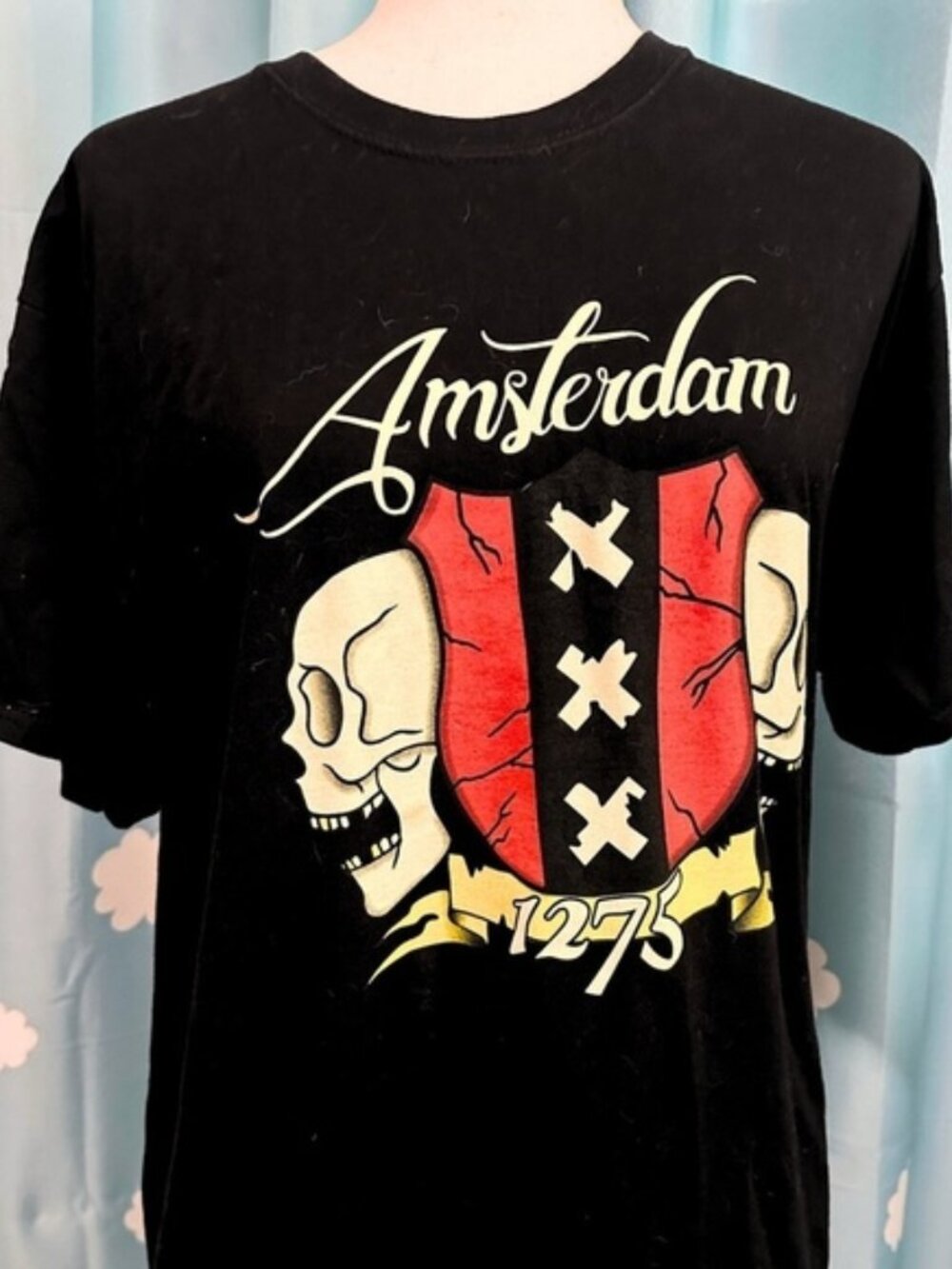 Amsterdam Holland skull 1275 t shirt- M